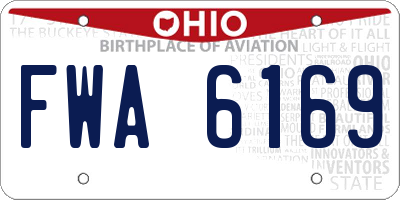 OH license plate FWA6169