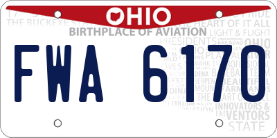 OH license plate FWA6170