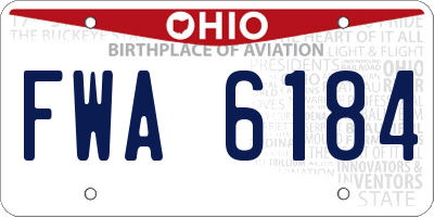 OH license plate FWA6184