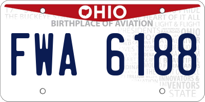 OH license plate FWA6188