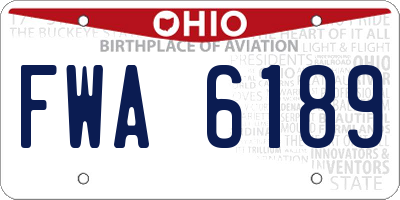 OH license plate FWA6189