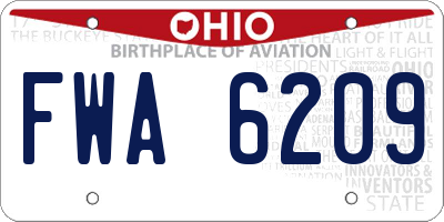 OH license plate FWA6209