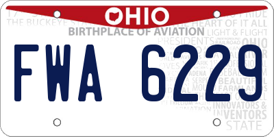 OH license plate FWA6229
