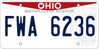 OH license plate FWA6236