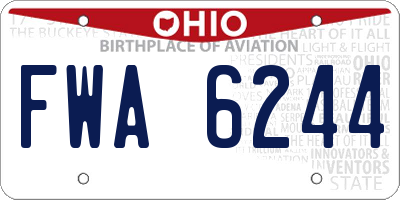 OH license plate FWA6244