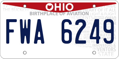 OH license plate FWA6249