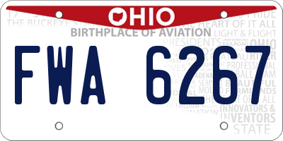 OH license plate FWA6267