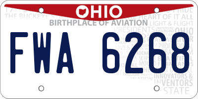 OH license plate FWA6268