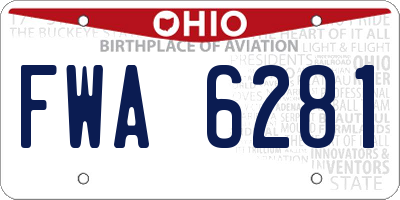 OH license plate FWA6281