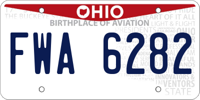 OH license plate FWA6282