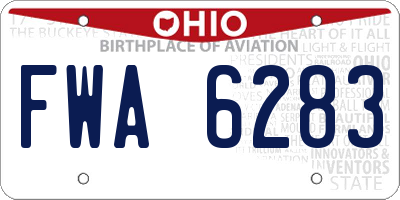 OH license plate FWA6283