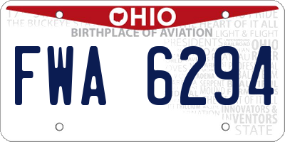 OH license plate FWA6294