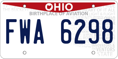 OH license plate FWA6298