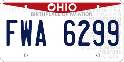 OH license plate FWA6299