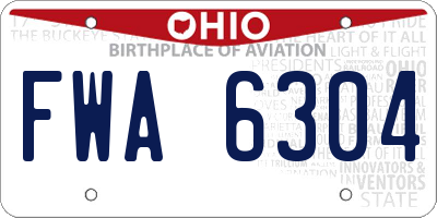 OH license plate FWA6304