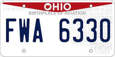 OH license plate FWA6330