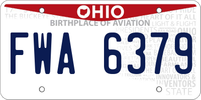 OH license plate FWA6379