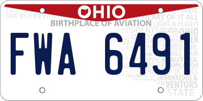 OH license plate FWA6491