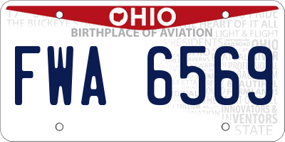 OH license plate FWA6569