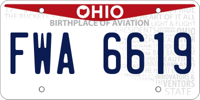 OH license plate FWA6619