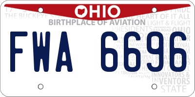 OH license plate FWA6696