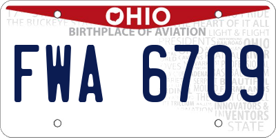 OH license plate FWA6709