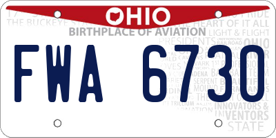 OH license plate FWA6730