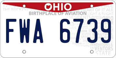 OH license plate FWA6739