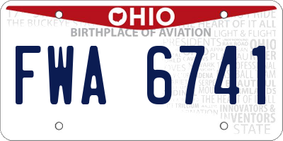 OH license plate FWA6741