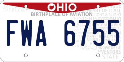 OH license plate FWA6755