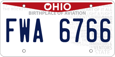 OH license plate FWA6766