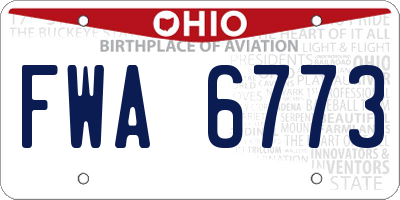 OH license plate FWA6773