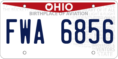 OH license plate FWA6856