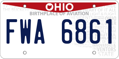 OH license plate FWA6861
