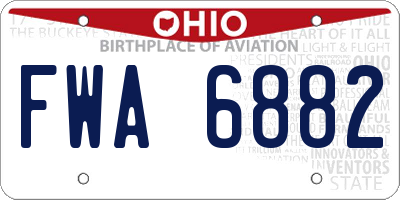 OH license plate FWA6882