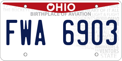 OH license plate FWA6903