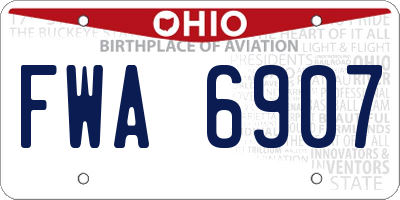 OH license plate FWA6907