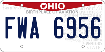 OH license plate FWA6956