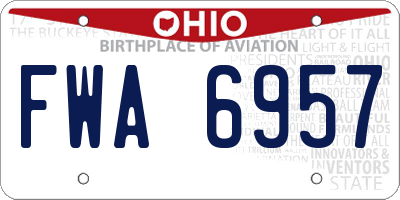 OH license plate FWA6957