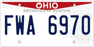 OH license plate FWA6970