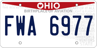 OH license plate FWA6977