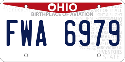 OH license plate FWA6979