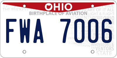 OH license plate FWA7006