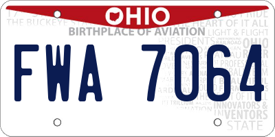 OH license plate FWA7064