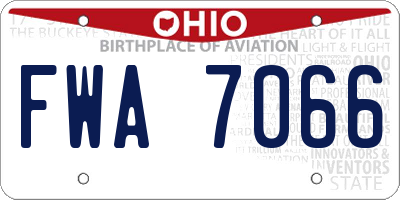 OH license plate FWA7066