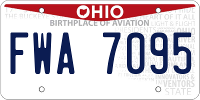 OH license plate FWA7095