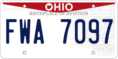 OH license plate FWA7097