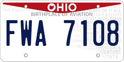 OH license plate FWA7108