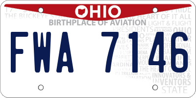 OH license plate FWA7146