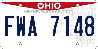 OH license plate FWA7148